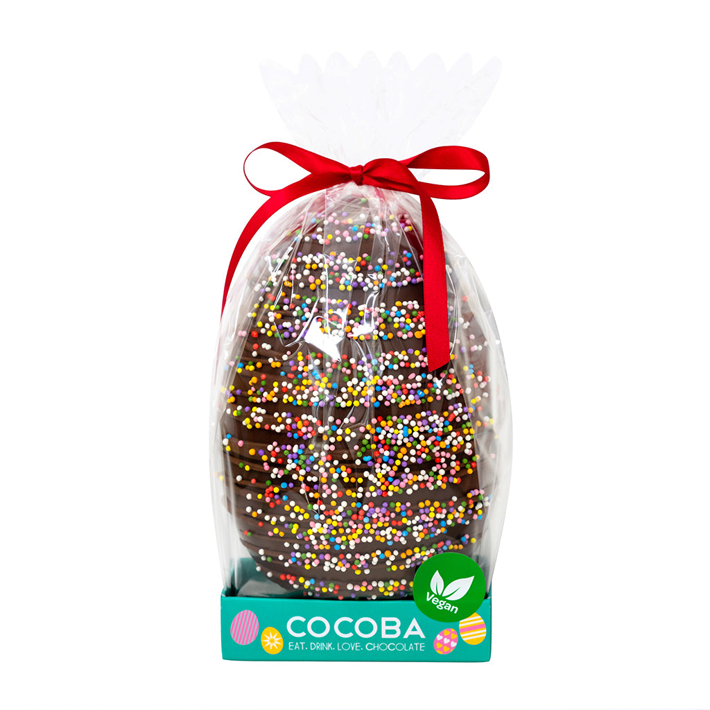 Vegan Jazzie Sprinkle Milk Chocolate Easter Egg 250g – Cocoba