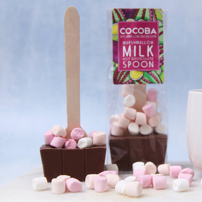 Milk Chocolate Hot Chocolate Spoon with Marshmallows