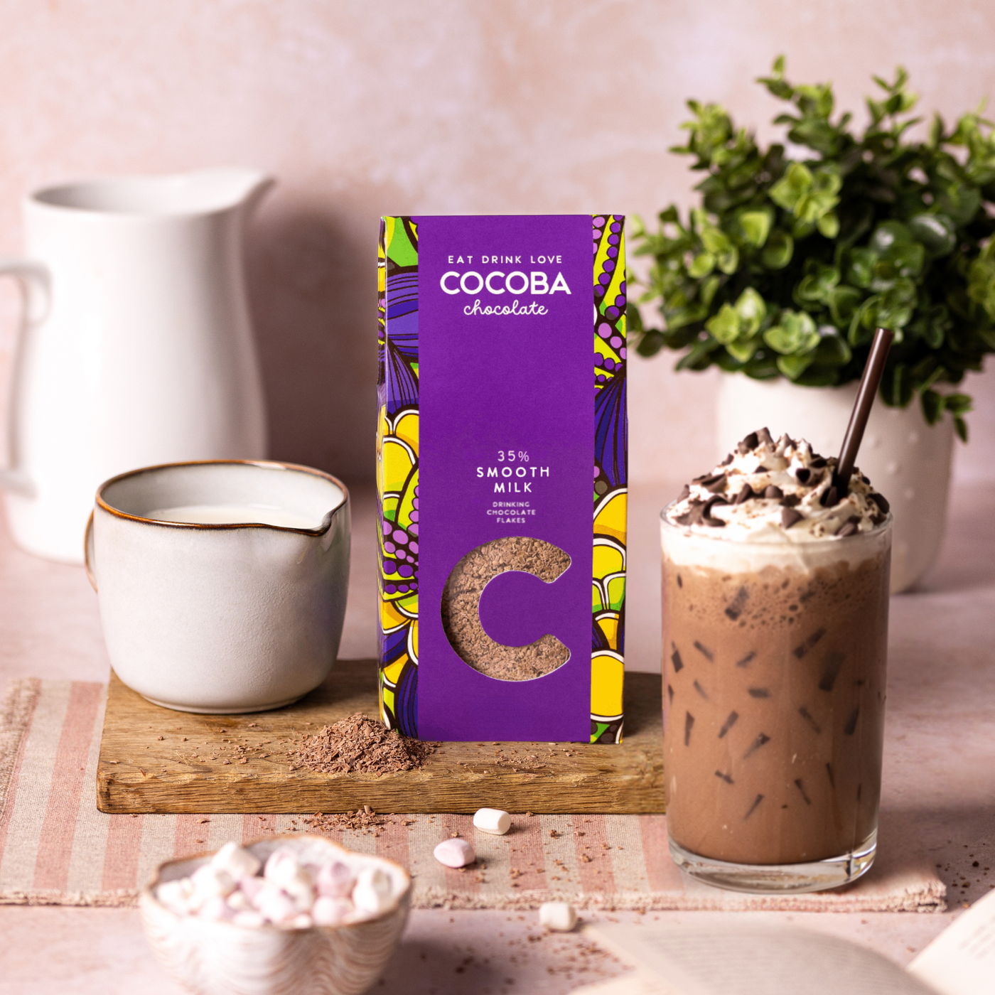 cocoacocoa⭐️様　CHOCOLATE;the DRINK 35% Smooth Milk Drinking Chocolate Flakes – Cocoba