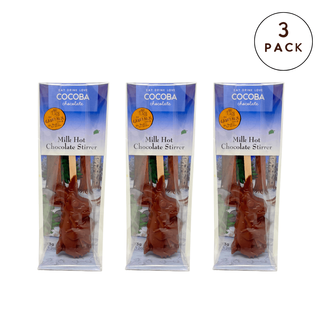 3 pack of Gruffalo Child shaped hot Chocolate Stirrer