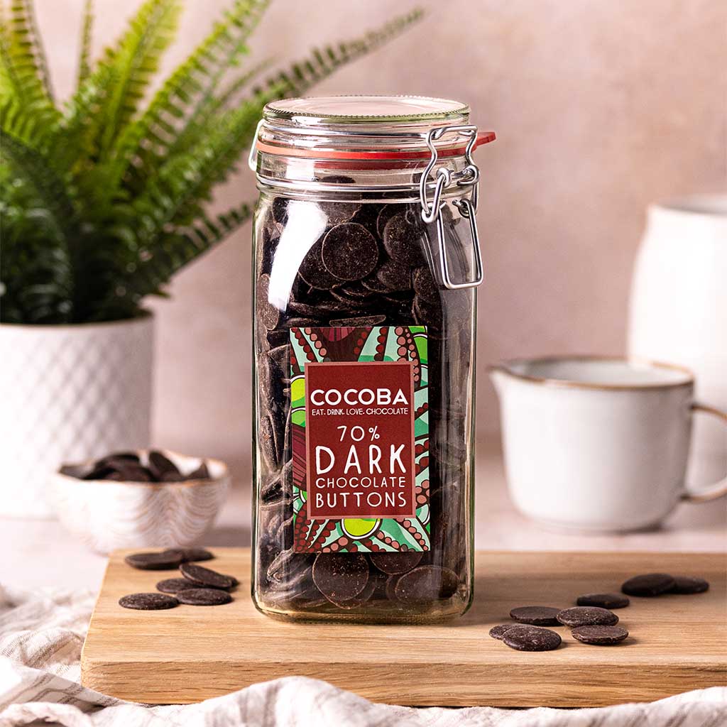 Giant Jar of 70% Dark Chocolate Buttons