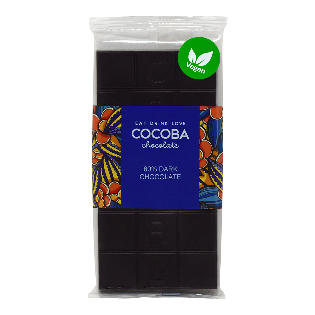 80% Dark Chocolate Bar with Vegan Sticker