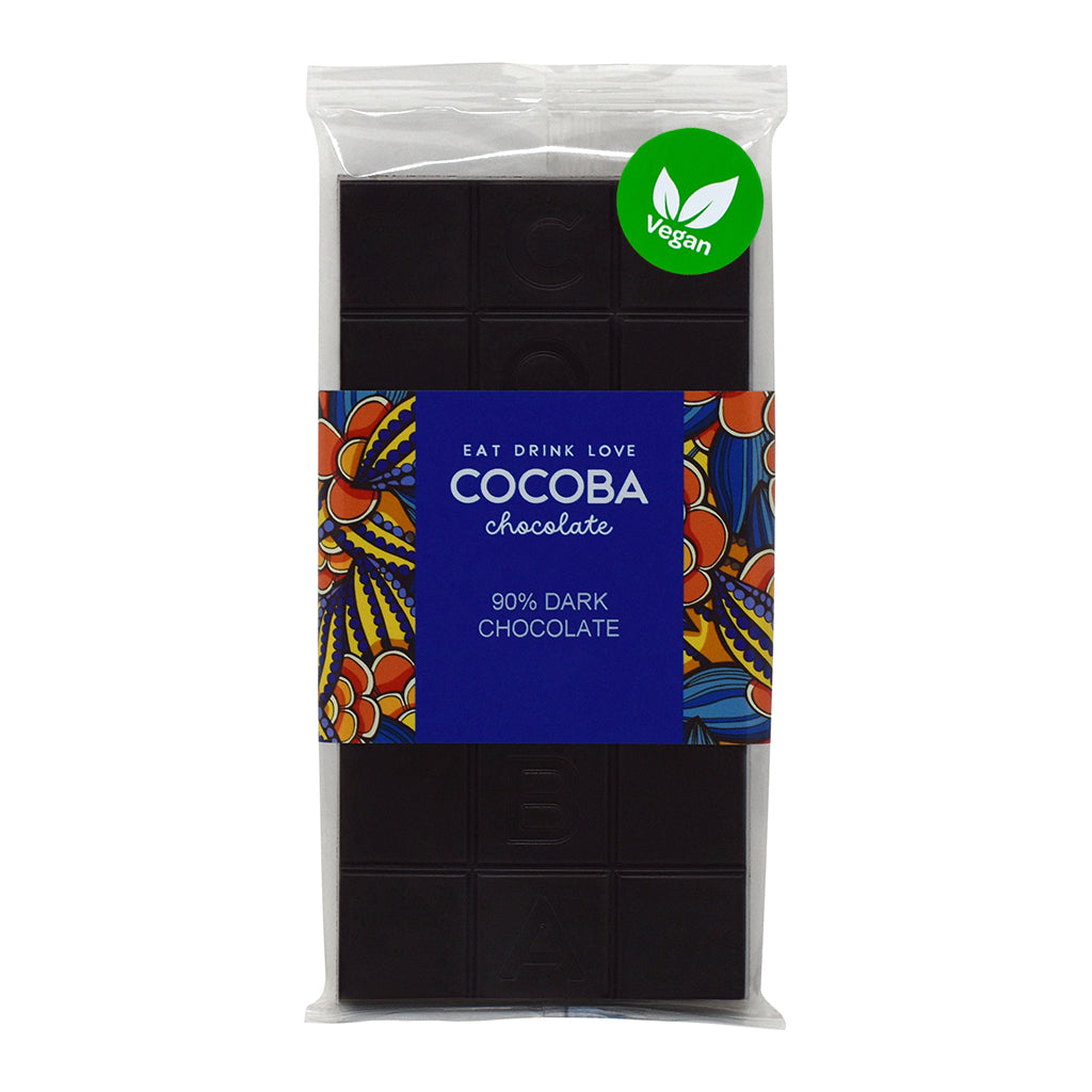 90% Dark Chocolate Bar with Vegan Sticker