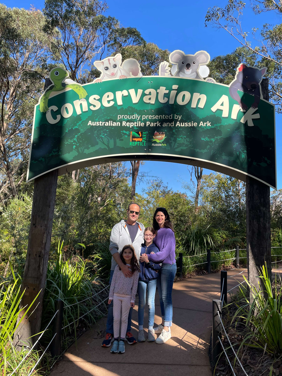 Cocoba founder Darren and his family at the conservation Ark