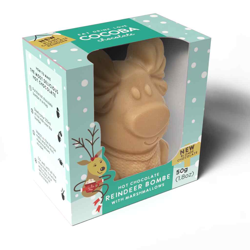 Blonde Reindeer Hot Chocolate Bombe