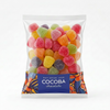 Packaged colorful gummy candy sweets with Cocoba label on a white background