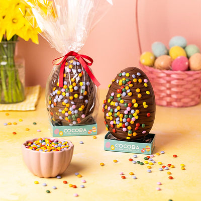 Milk Chocolate Easter Egg topped with Candy Beans