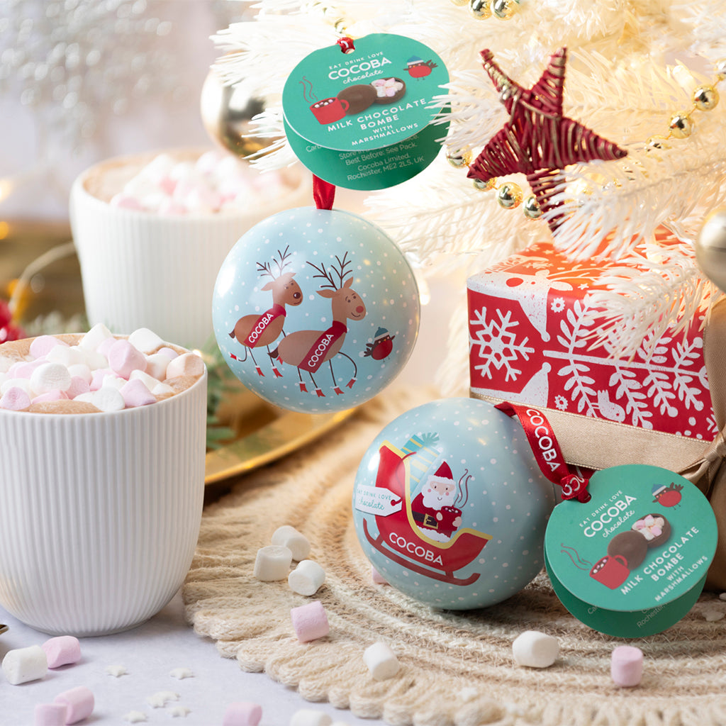 Hot Chocolate Bombe Christmas Bauble – Cocoba