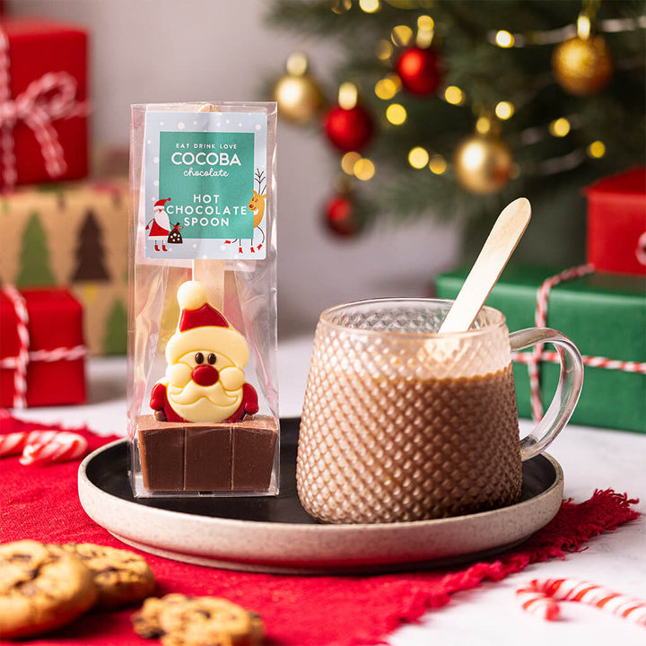 Christmas Santa Milk Chocolate Hot Chocolate Spoon – Cocoba