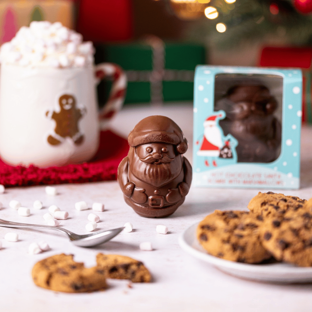 Christmas Santa Milk Chocolate Hot Chocolate Bombe