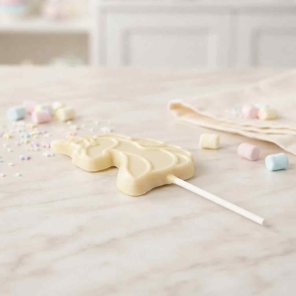 Cocoba White Chocolate Unicorn Shaped Lollipop