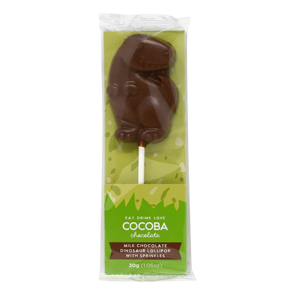 Milk Chocolate Dinosaur Lollipop with Sprinkles