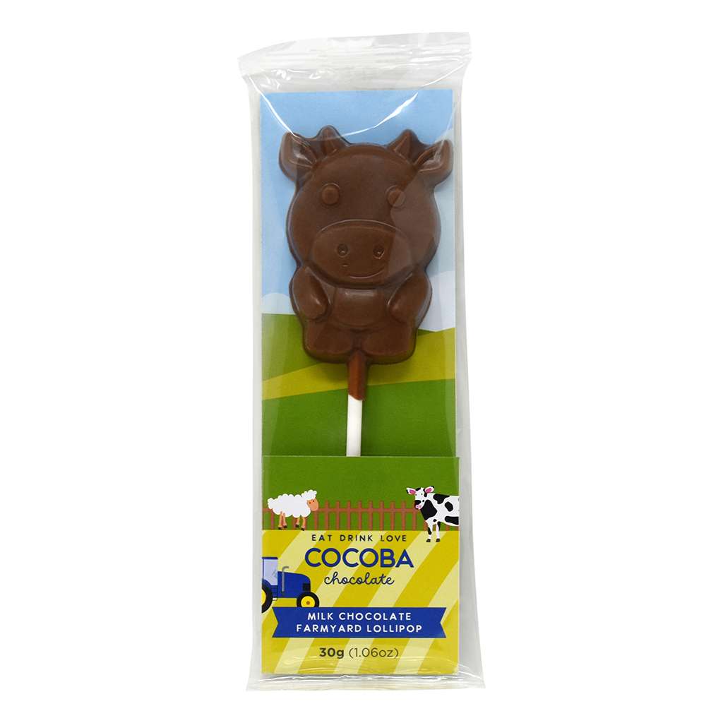 Milk Chocolate Farmyard Cow Lollipop