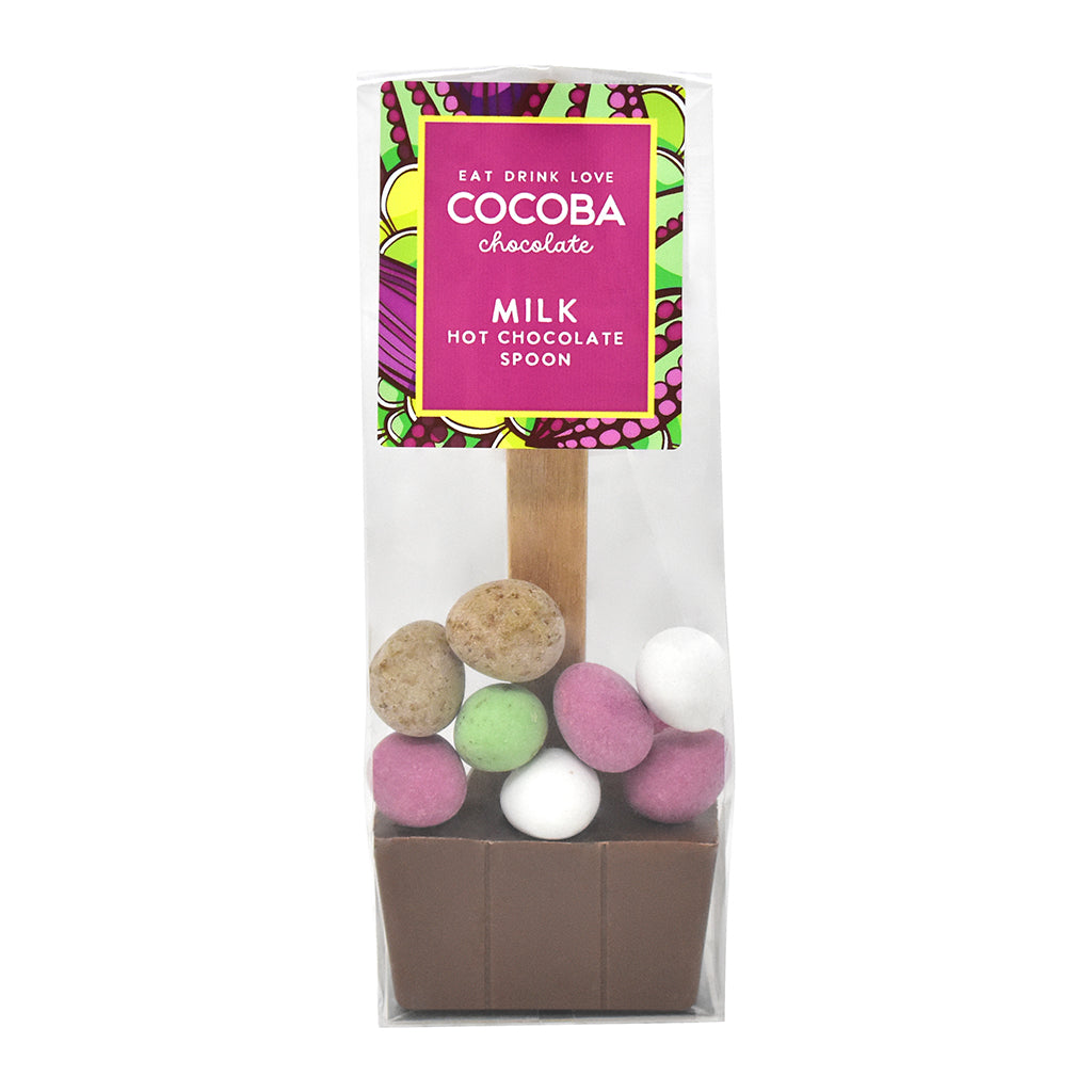Milk Chocolate Hot Chocolate Spoon with Mini Eggs
