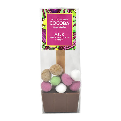 Milk Chocolate Hot Chocolate Spoon with Mini Eggs