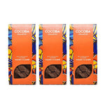 Three boxes of Cocoba milk chocolate covered honeycomb on a white background