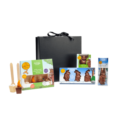 Gruffalo Chocolate Gift set with a black gift box. 