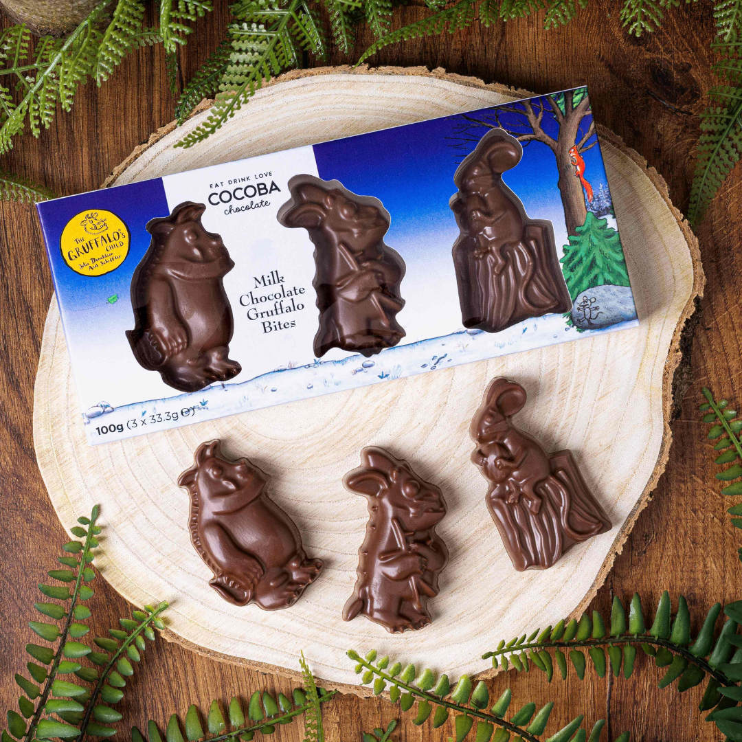Three Gruffalo Characters in milk chocolate