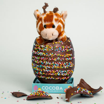 Vegan Milk Happy Hatchers, 250g Chocolate Egg including a Soft Toy Surprise