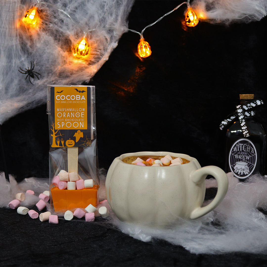 Orange Hot Chocolate Spoon for Halloween