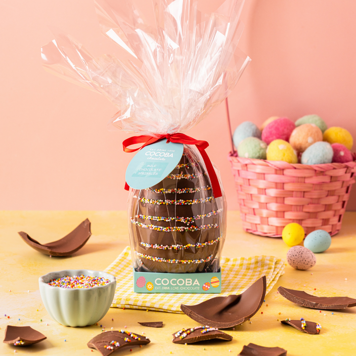 Jazzie Sprinkles Milk Chocolate Easter Egg, 250g | Cocoba Chocolate