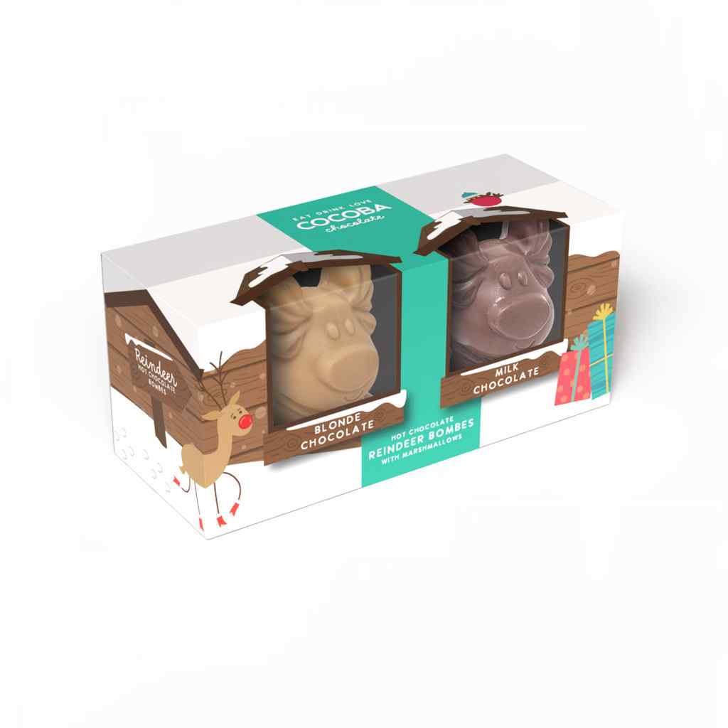 Reindeer Hot Chocolate Bombe Duo