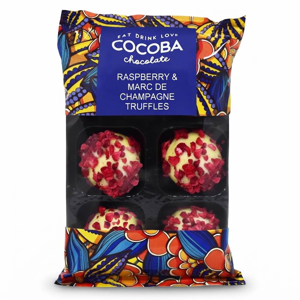 Raspberry & Marc De Champagne Truffles 6 Pack