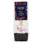 Cocoba boozy rum flavour hot chocolate spoon with marshmallows in packaging