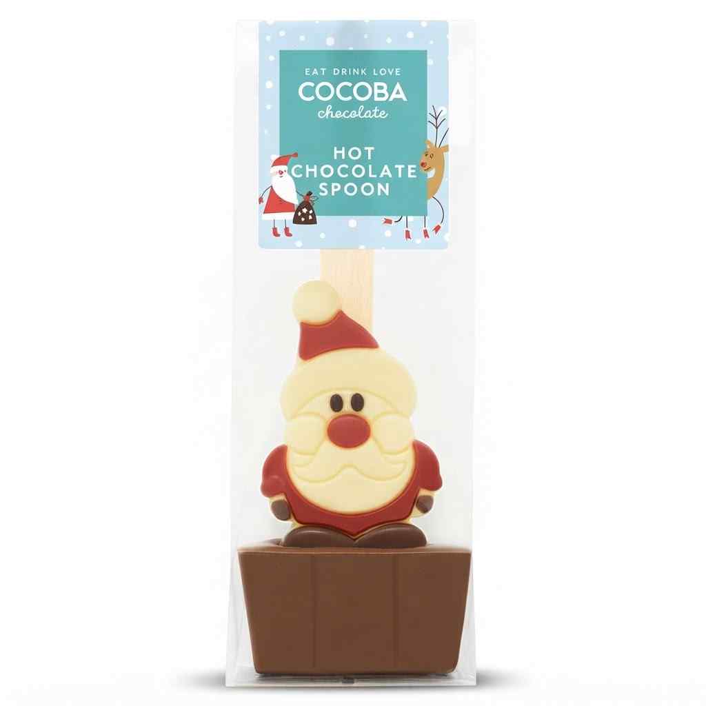 Wrapped Cocoba Santa Hot Chocolate spoon
