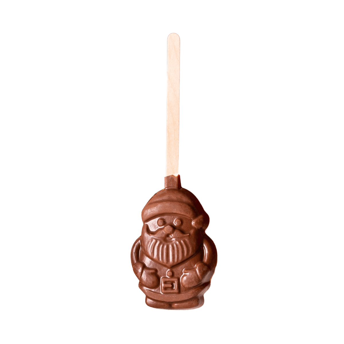 Milk chocolate Santa hot chocolate stirrer.