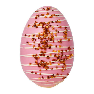 Strawberry and White Chocolate Flavour Easter Egg with Strawberry Pieces