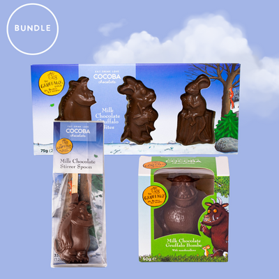 Gruffalo Chocolare Bites, Gruffalo Hot Chocolate Stirrer, Gruffalo Hot Chocolate Bombe
