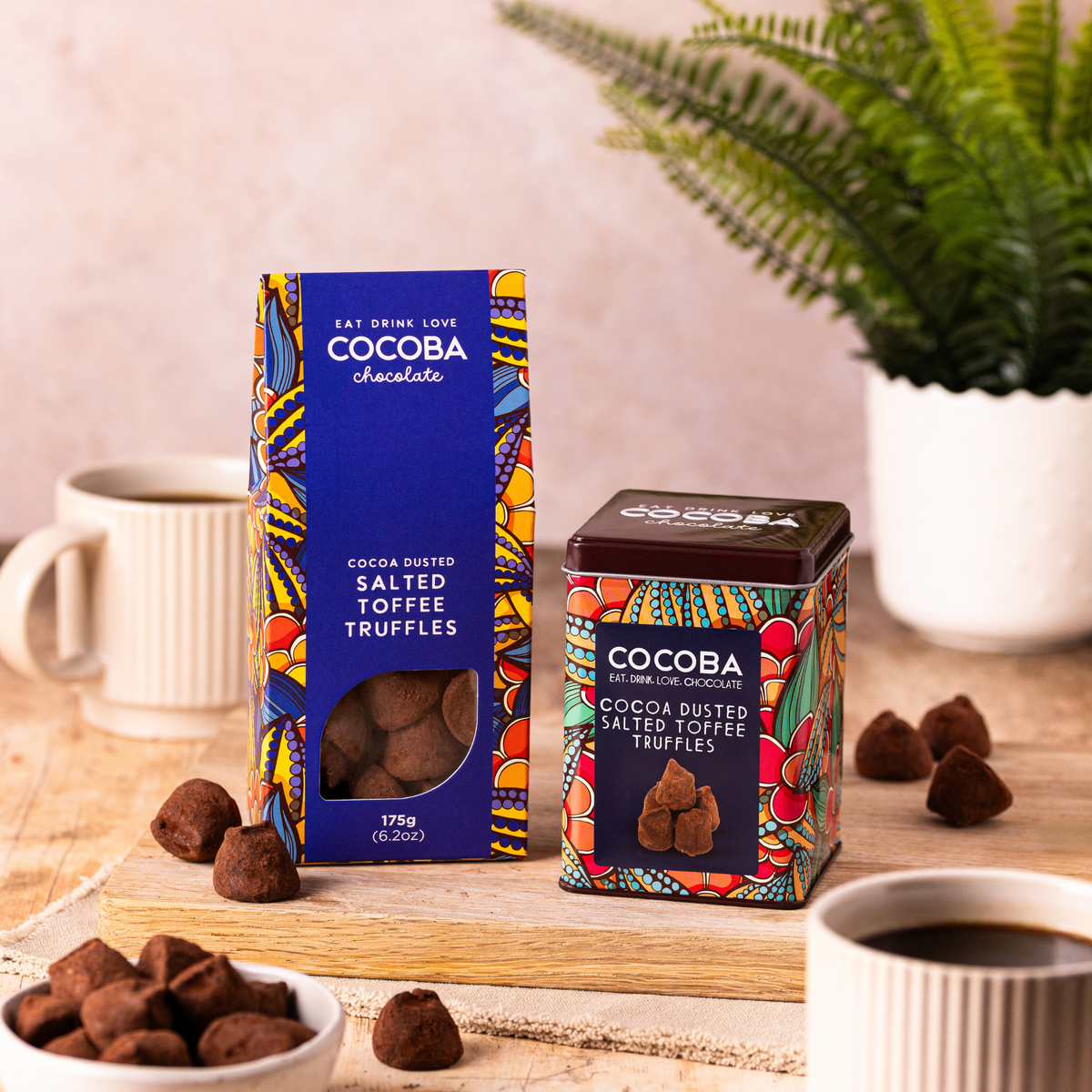 Cocoba Cocoa Dusted Salted Toffee Truffles