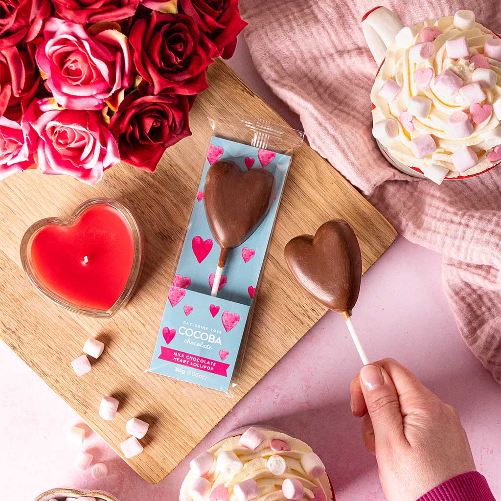 Valentine's Chocolate Heart Lollipop