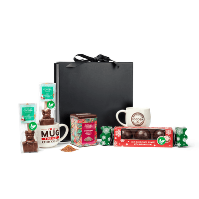 Vegan Christmas Eve Sharing Gift Set with a black gift box. 
