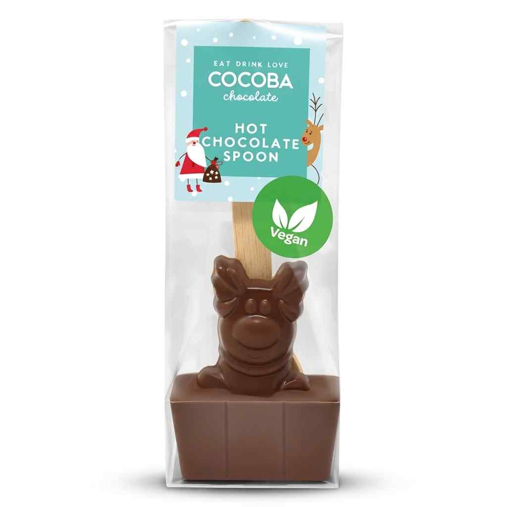 Vegan Christmas Reindeer Hot Chocolate Spoon
