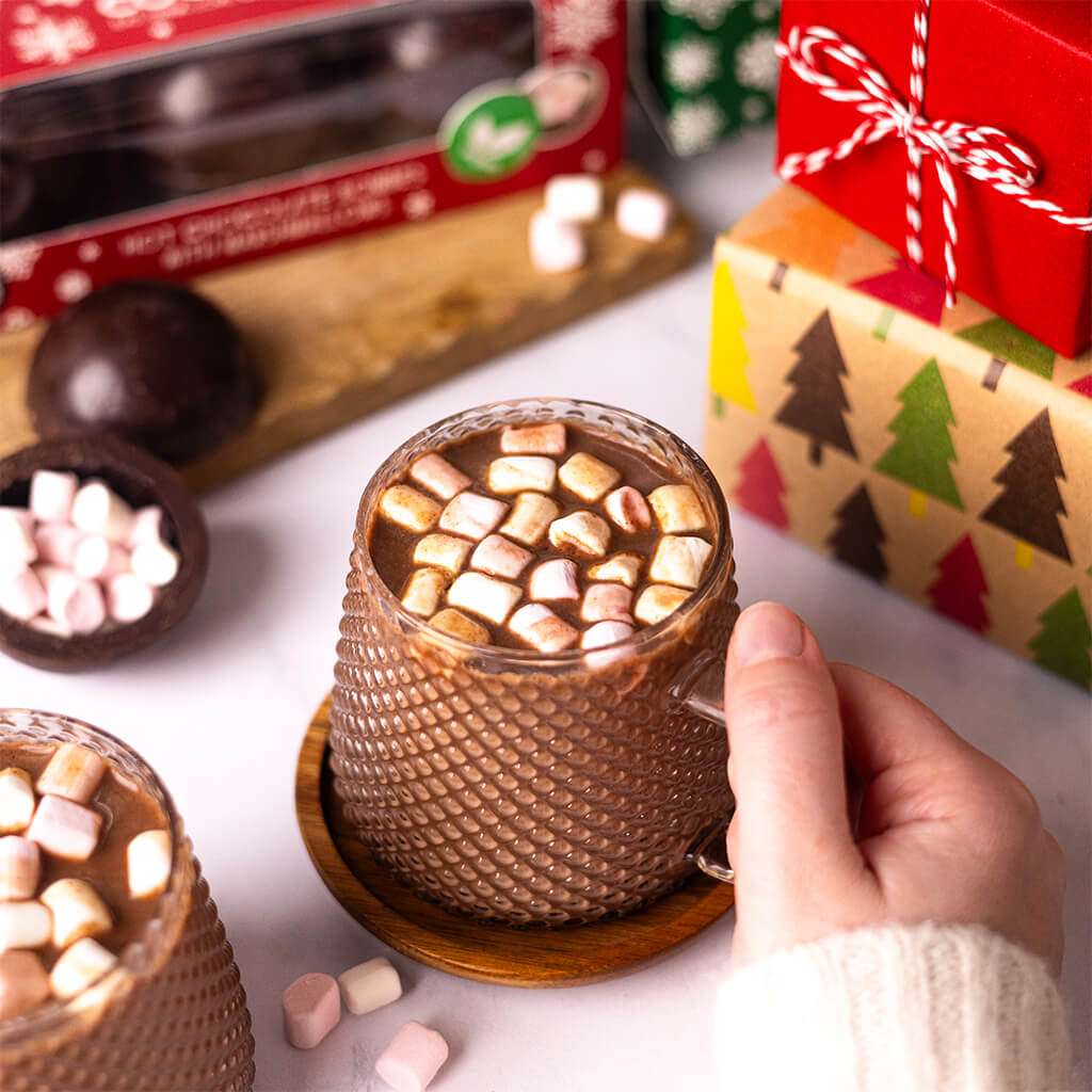 Vegan Dark Hot Chocolate with Marshmallows