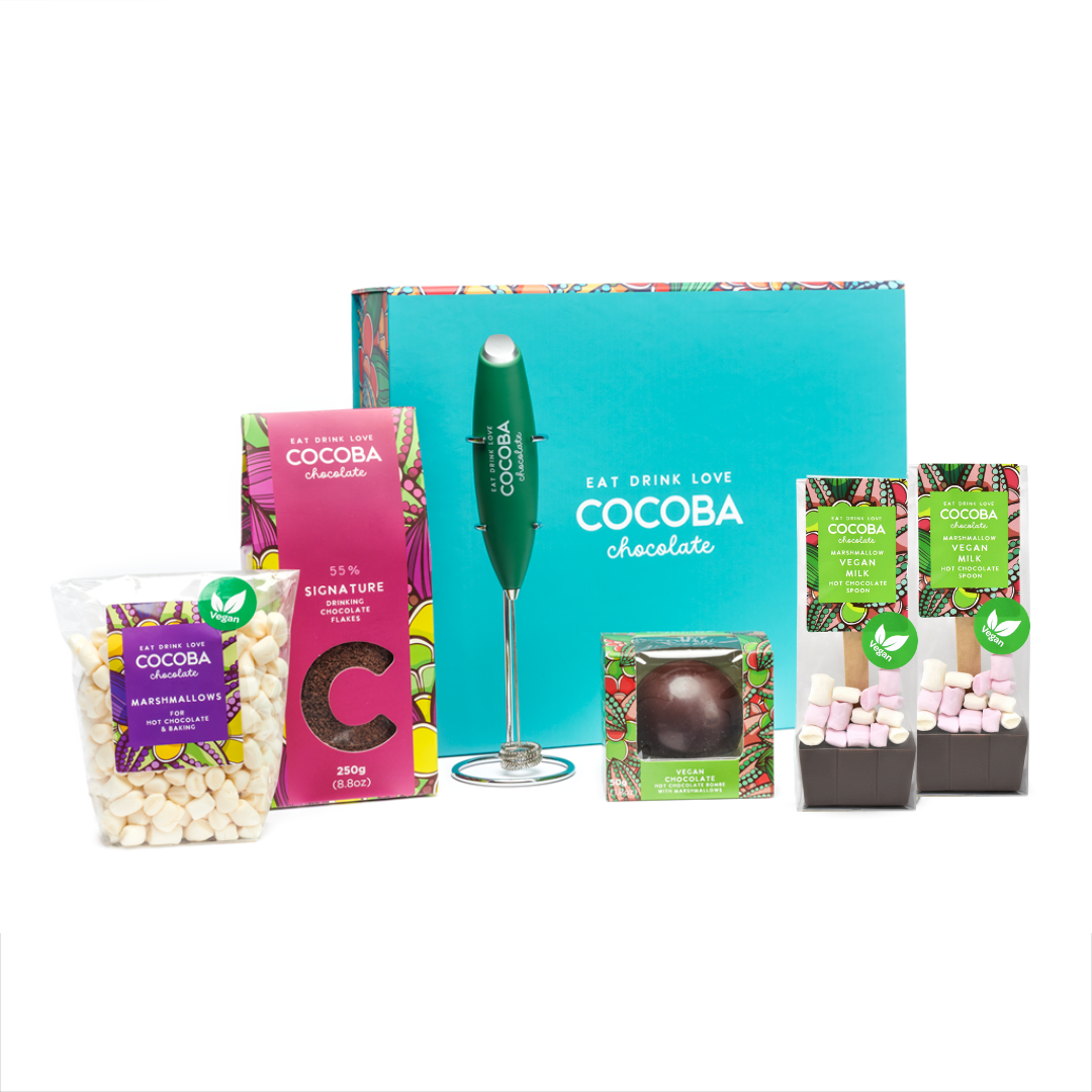 cocoaページ Vegan Hot Chocolate Frother Gift Box | Dairy Free Chocolate | Cocoba