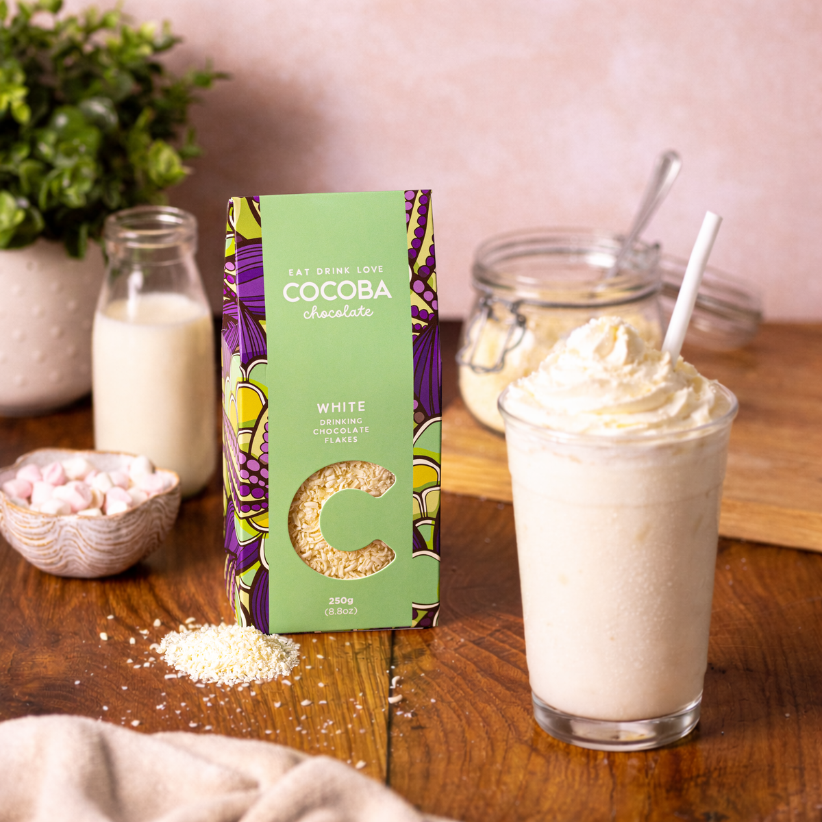 Iced White Chocolate Drinking Flakes 