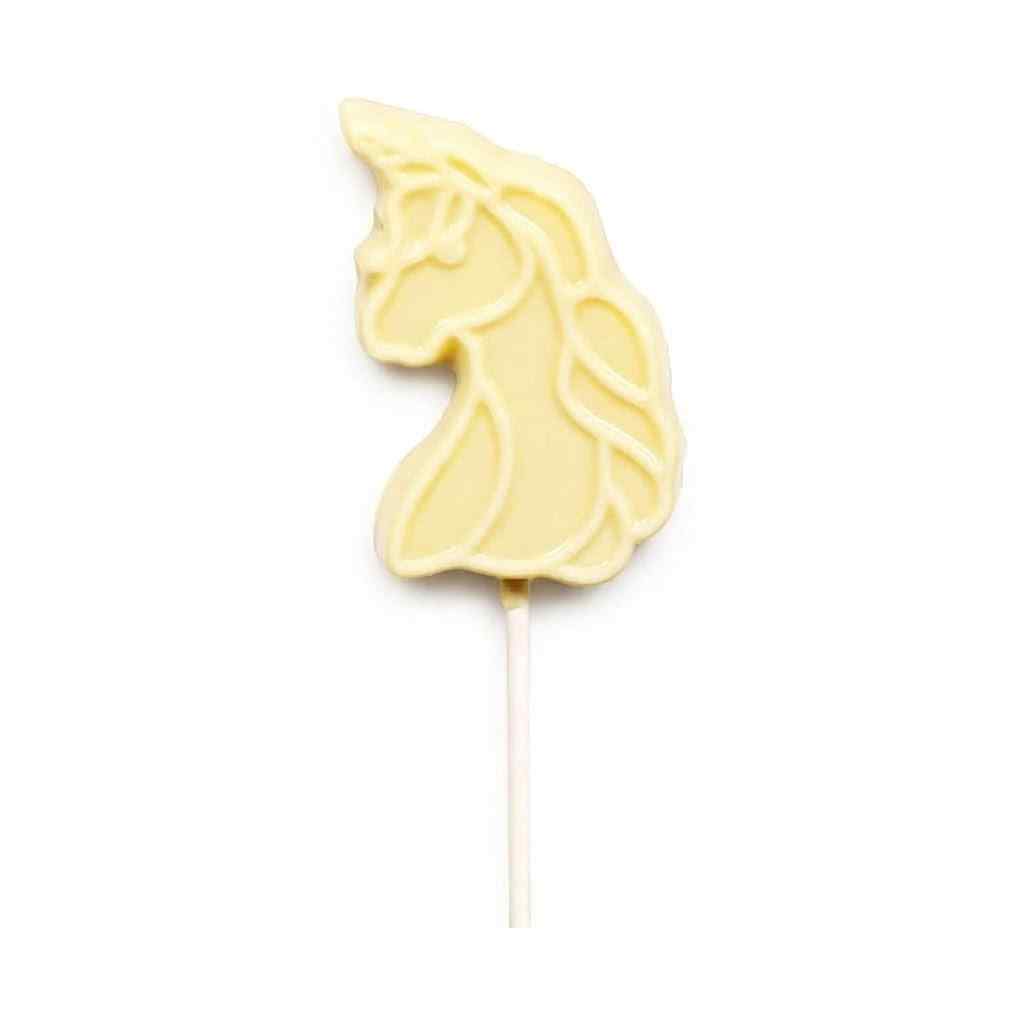White Chocolate Unicorn Shaped Lolllipop