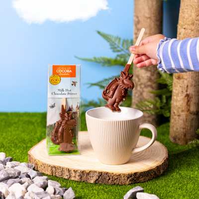 Zog shaped Milk Chocolate Hot Chocolate Stirrer