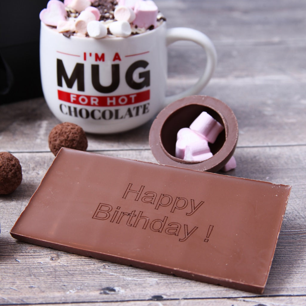 Happy Birthday Engraved Chocolate Bar