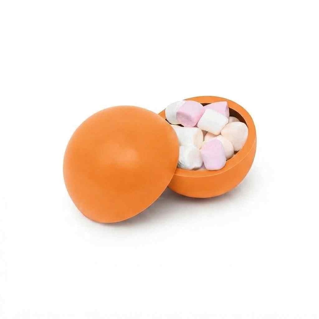 Orange Hot Chocolate Bombe with Marshmallows inside