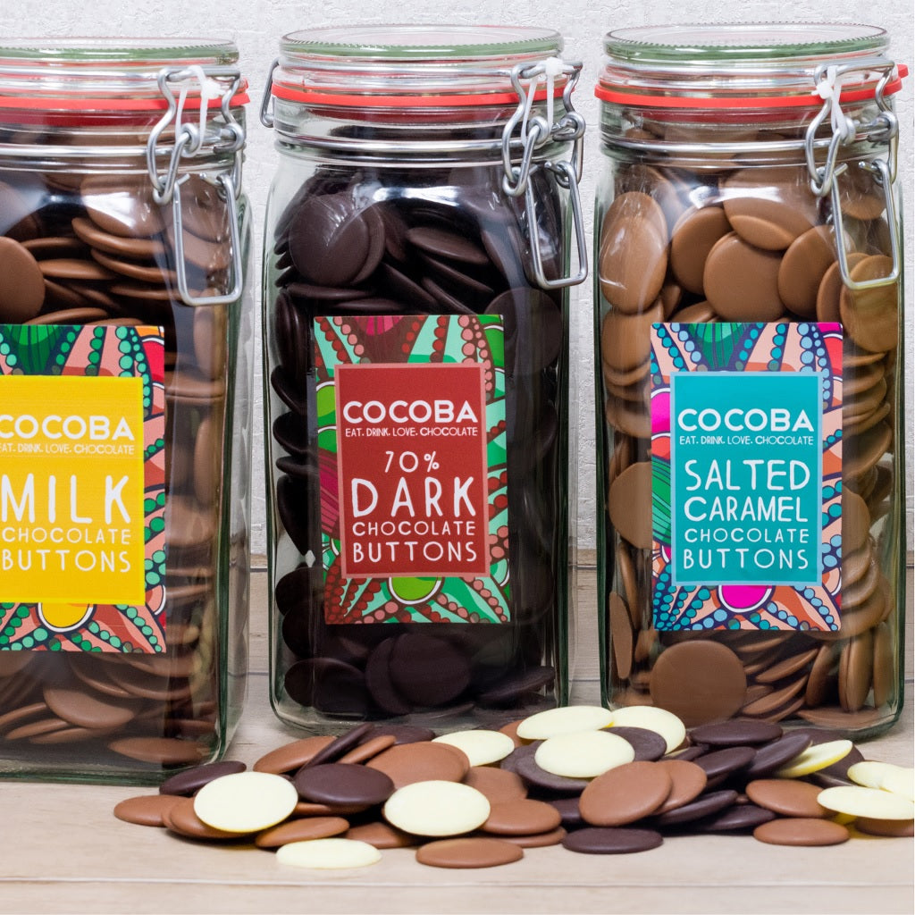 Chocolate Buttons in Giant Jars