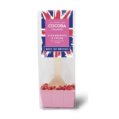 Best of British Strawberries & Cream Hot Chocolate Spoon