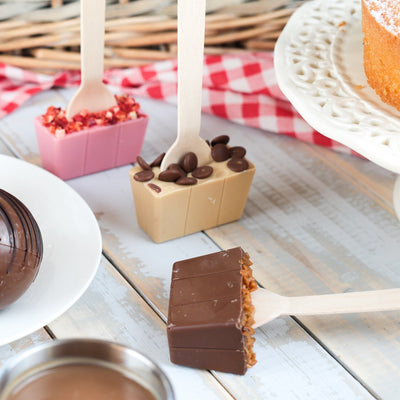 Best of British Hot Chocolate Spoon Collection in a picnic setting