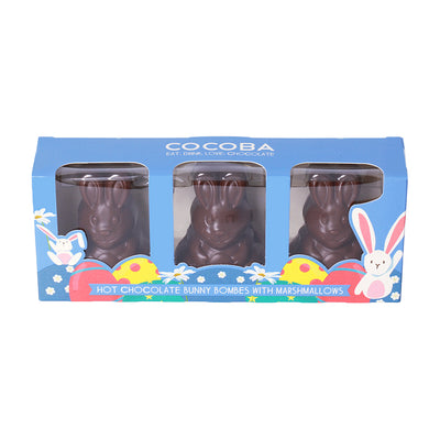 Easter Bunny Hot Chocolate Bombes with Marshmallows