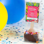 Milk Hot Chocolate Spoon with Chocolate Candy Beans