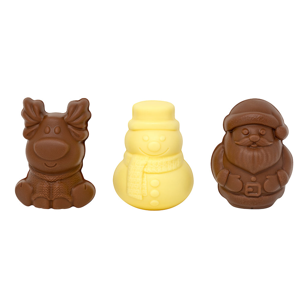 Christmas Character Hot Chocolate Bombes with Mini Marshmallows Unwrapped (3 pack)