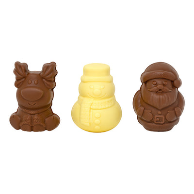 Christmas Character Hot Chocolate Bombes with Mini Marshmallows Unwrapped (3 pack)